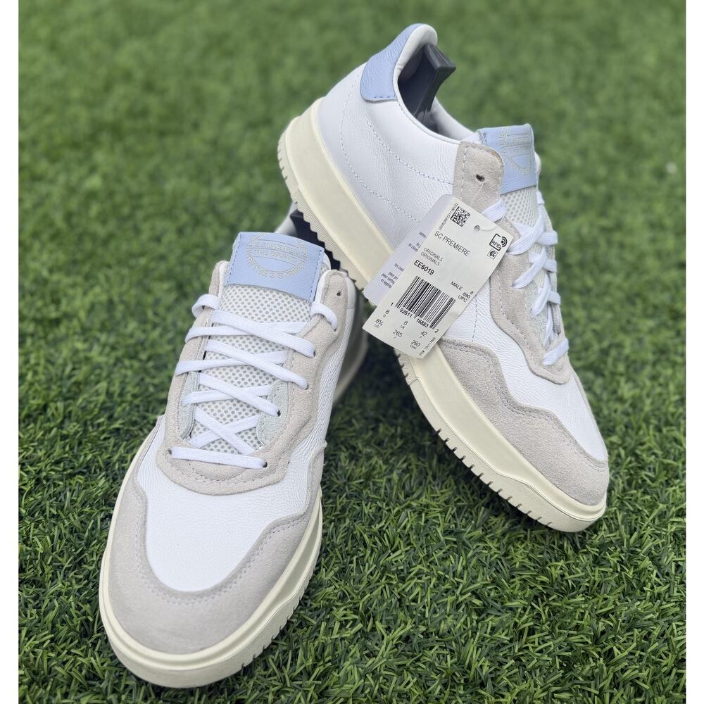 Adidas SC Premiere Shoes Mens Size 8.5 White Gray Casual Sneakers EE6019